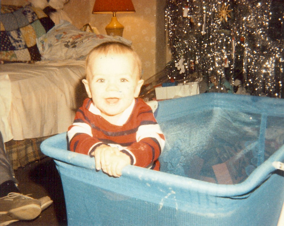 Kyle trapped in the playpen