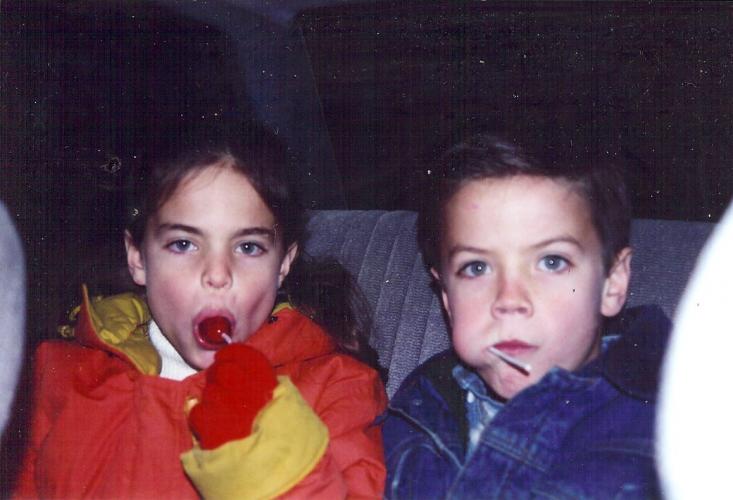 Taylor and Kyle enjoying pops